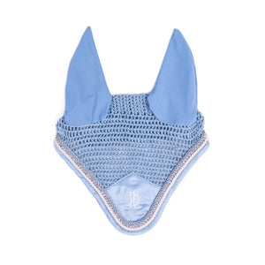 
                  
                    Light blue fly veil with blue, white and diamante trim, on a white background.
                  
                